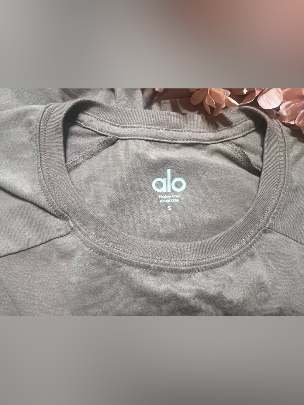 ALO Yoga Men's Crew Neck Shirt in Taupe Beige